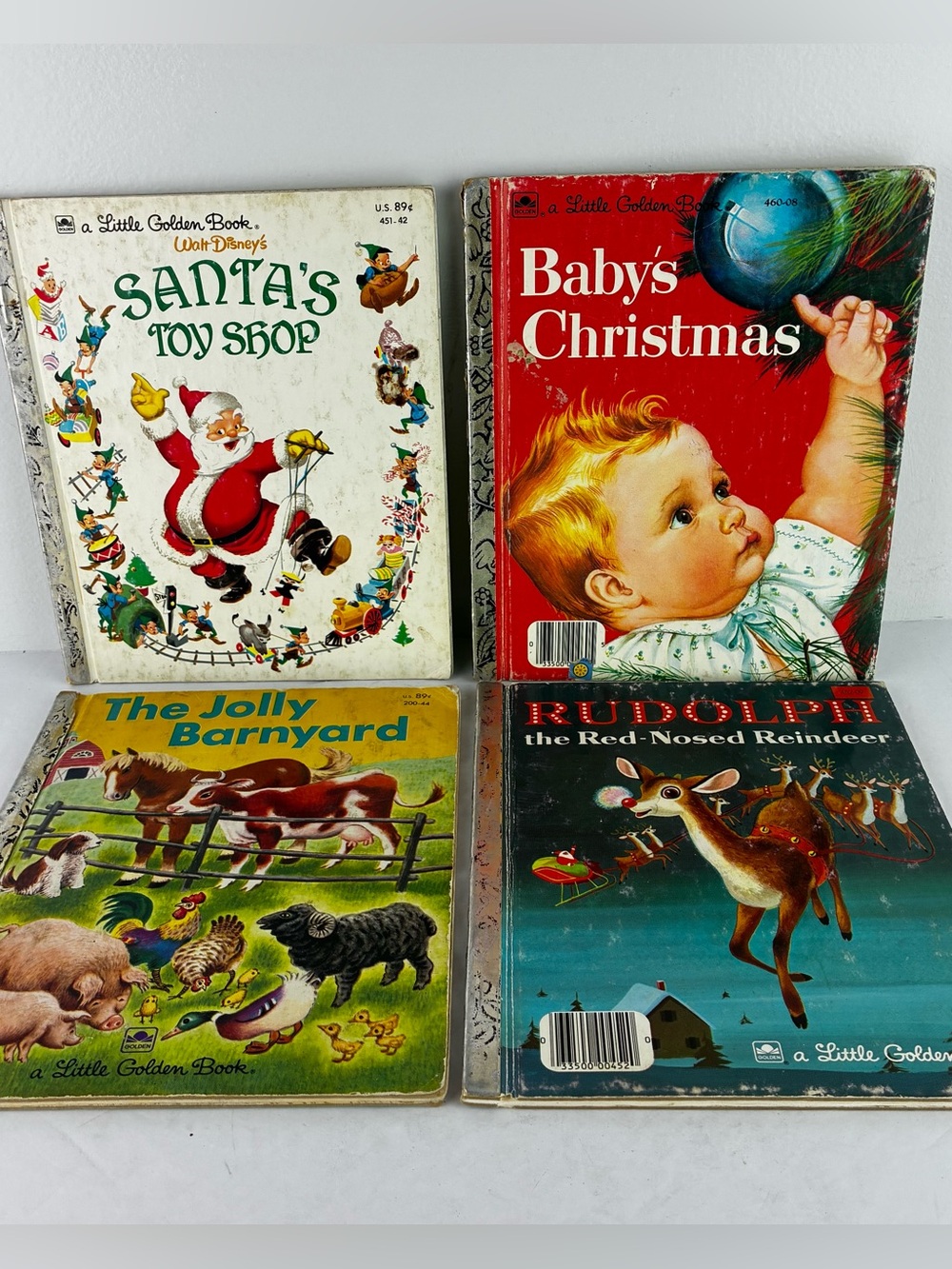 Little Golden Books Set of 4 Vintage 1950’s Books - 3 Christmas